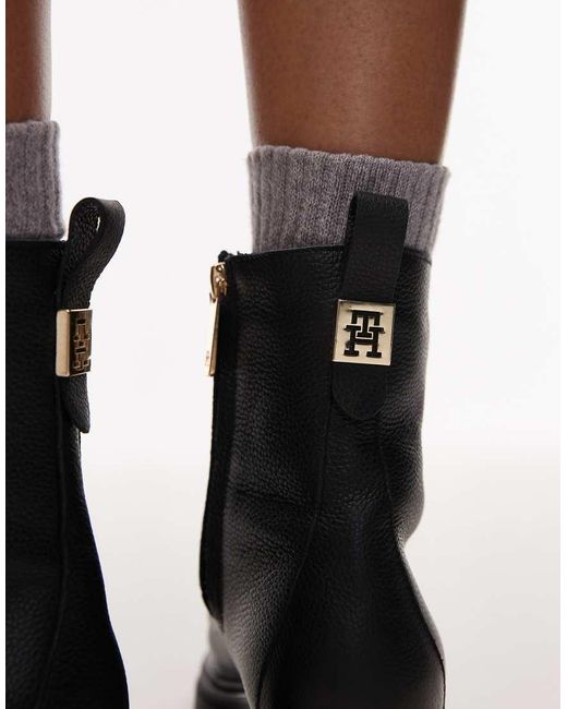 Tommy Hilfiger Black Tommy Hilfiger Lace Up Boot