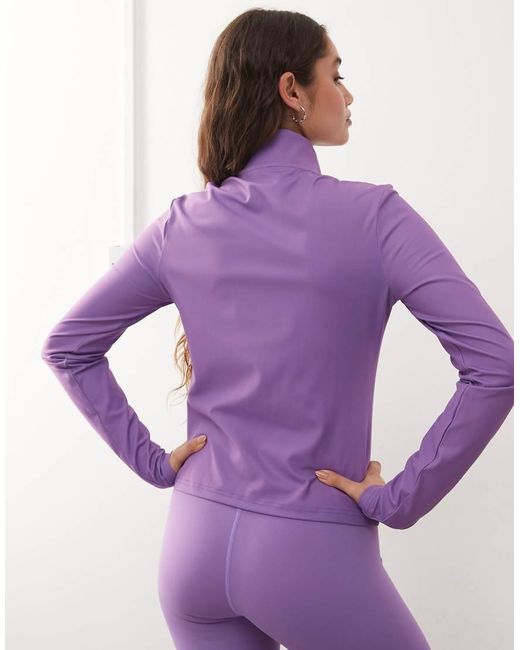OOSC Purple Infinite Cropped Zipped Jacket