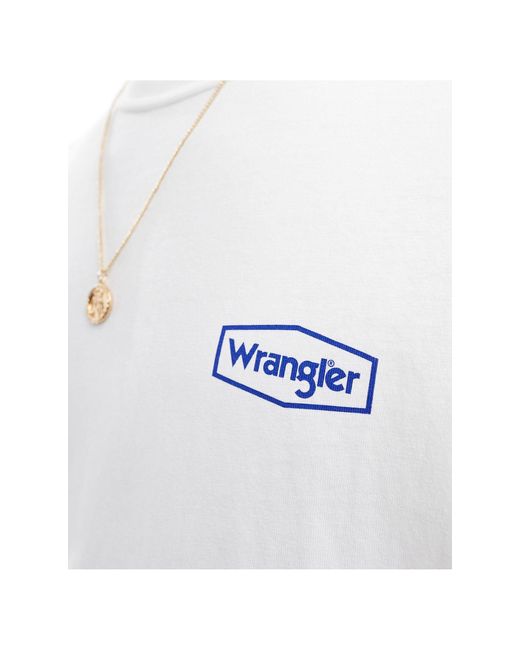 T-shirt à logo Wrangler pour homme en coloris White