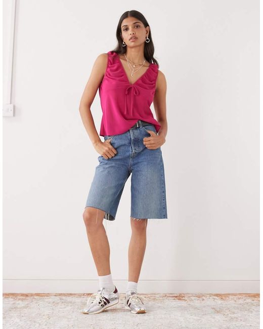 Collusion Pink Babydoll Chiffon Cami