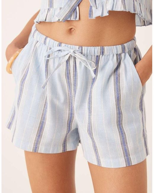 Iisla & Bird White Beach Shorts Co-Ord