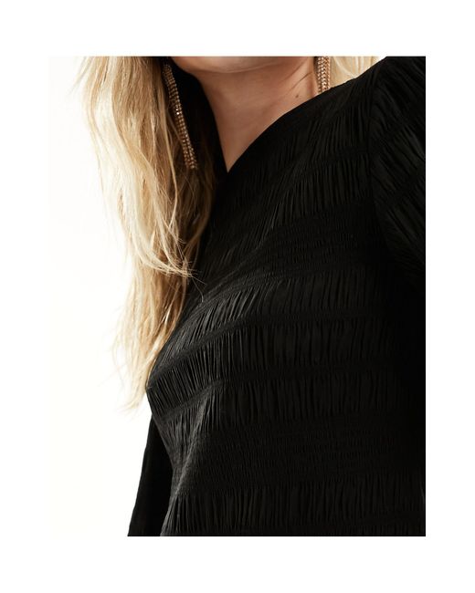 & Other Stories Black Textured Blouse