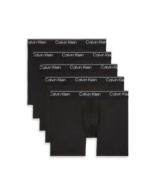 Calvin Klein Black Micro Stretch 5 Pack Boxer Briefs for men