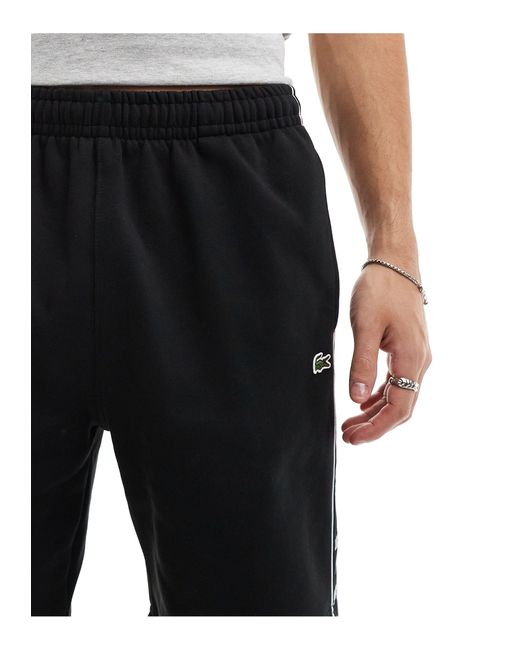 Lacoste – jersey-shorts in Black für Herren