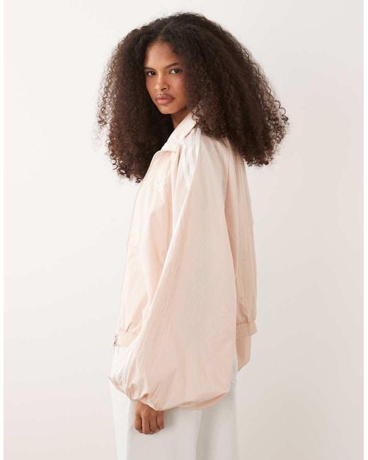 Adidas Originals Natural Nylon Balloon Sleeve Track Top