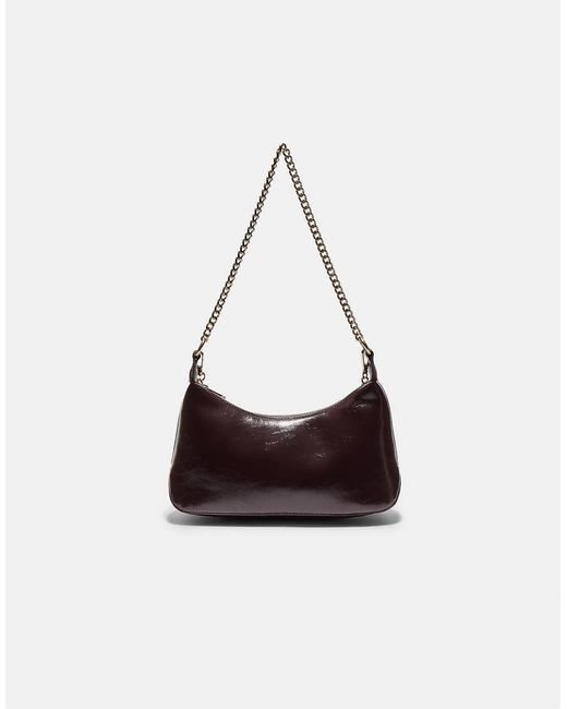 Stradivarius White Crossbody Bag With Chains