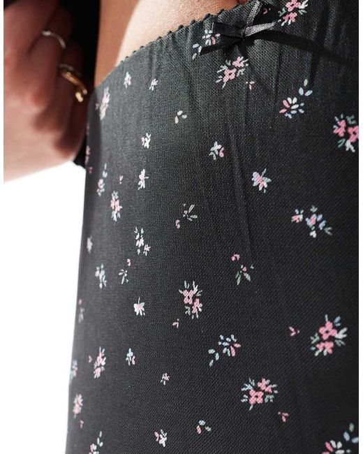 ONLY Black Lettuce Edge Maxi Skirt