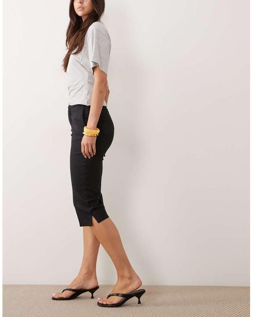 Mango Natural Capri Pants