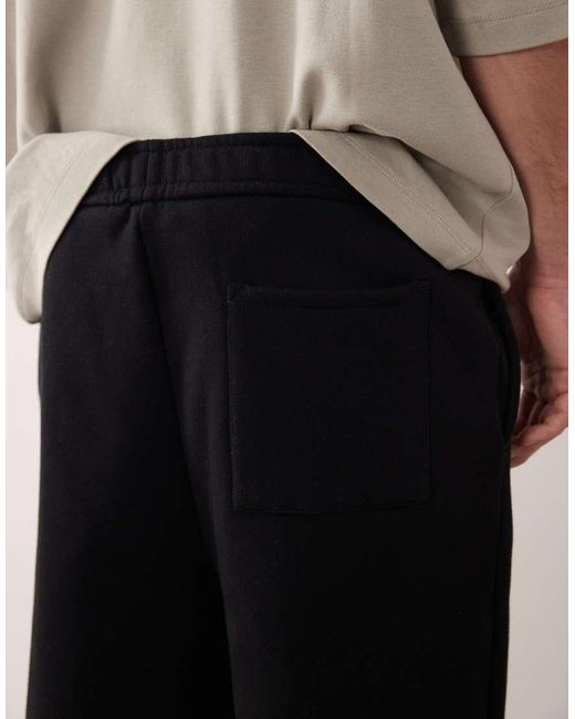 ASOS COLLECTIVE Black Loose Fit Super Heavyweight joggers for men