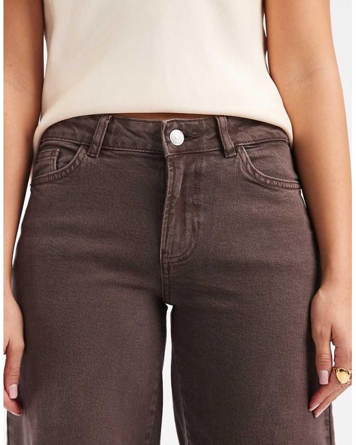 Pieces Natural Low Waisted Wide Leg Jeans