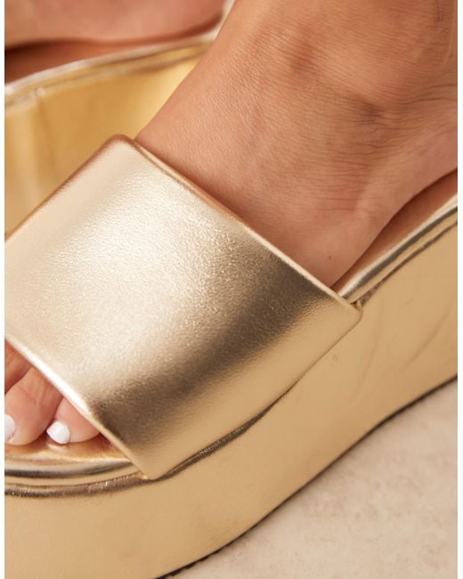 ASOS White Tornado Mule Flatform Sandals