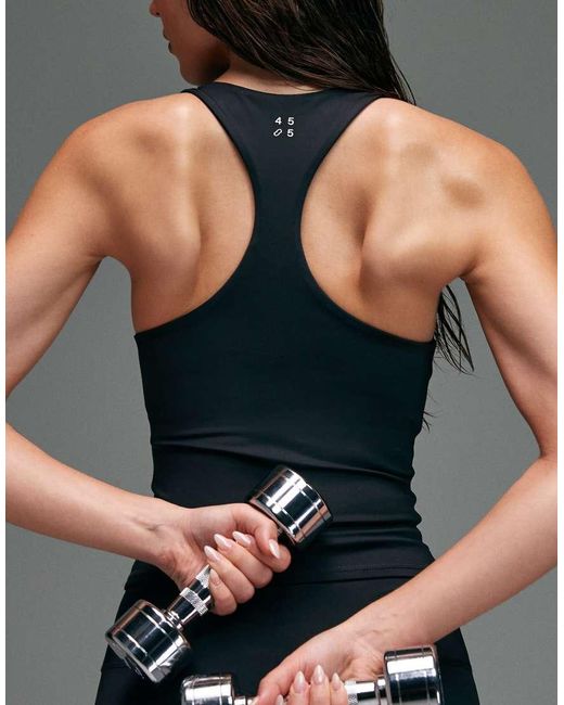 4505 Black Active Push Up Vest With Inner Bra