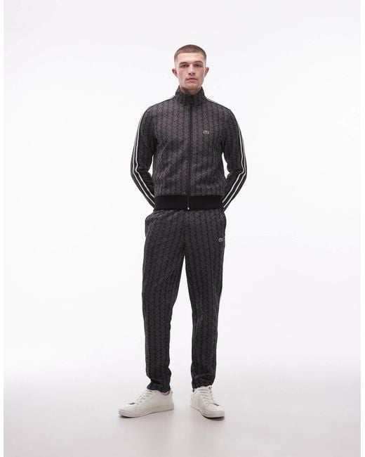 Lacoste Black Monogram Co-ord Track Pants for men