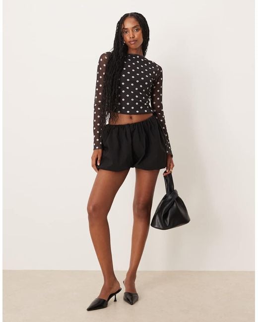 ASOS Natural Puffball Micro Shorts