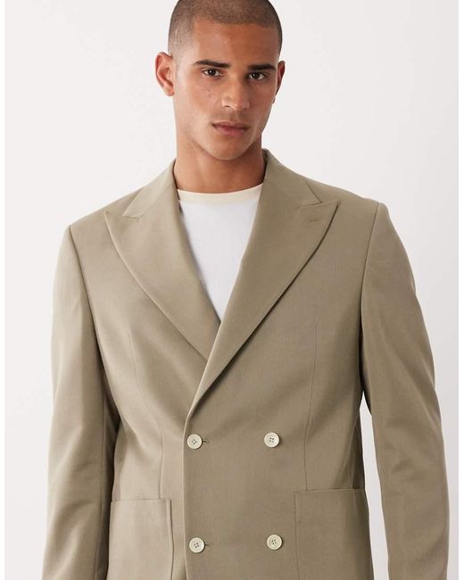 ASOS Natural Regular Suit Jacket for men