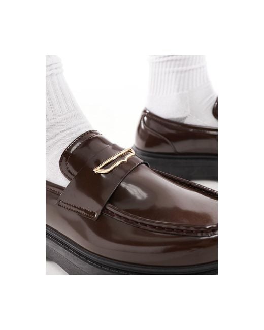 ASOS Brown Chunky Loafers for men