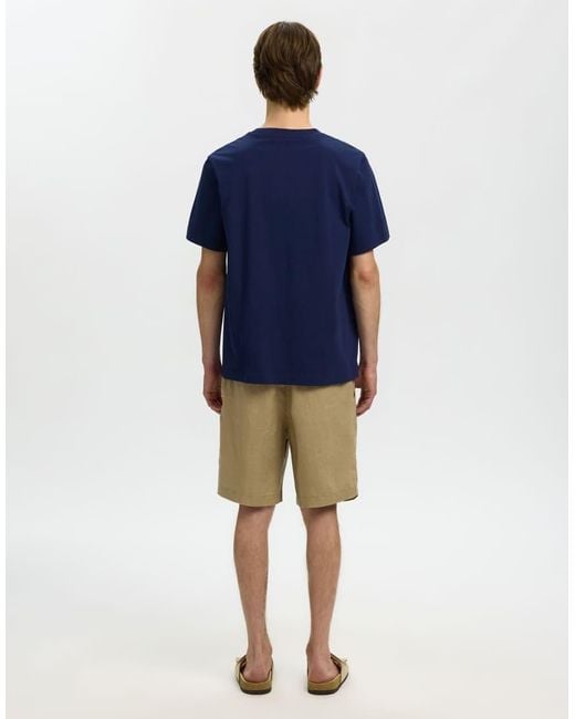 SELECTED Blue T-Shirt for men
