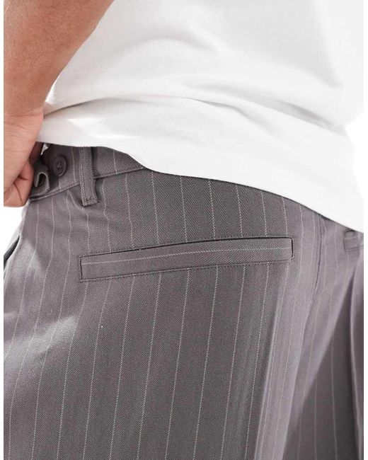 Cotton On Gray Baggy Pleated Trouser for men