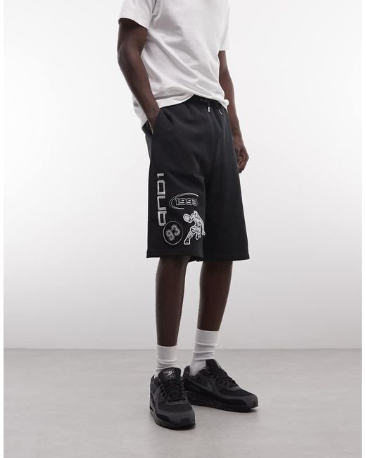 AND1 White On Court Basketball Logo Jersey Jorts for men