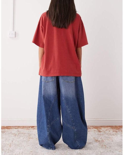 Collusion Blue X006 Xl Balloon Low Rise Jeans