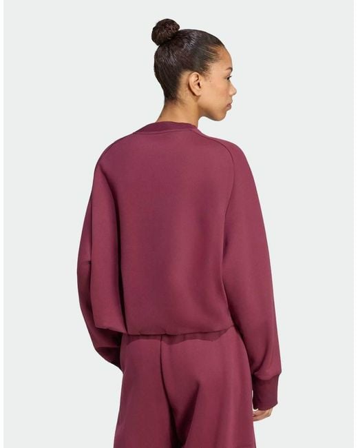 Adidas Originals Red Soft Lux Winter Knit Sweatshirt