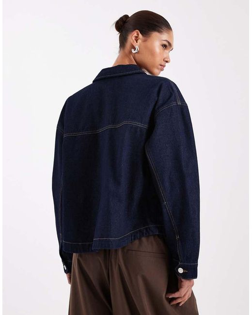 Vero Moda Blue Denim Shacket With Front Pockets