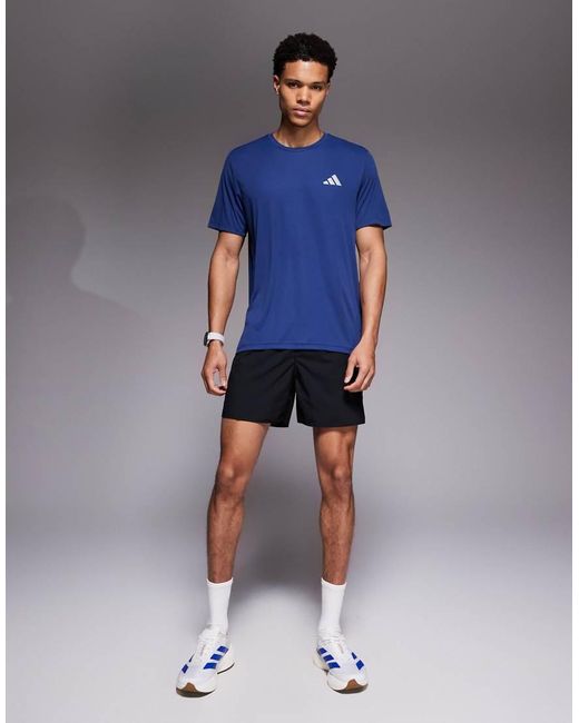 Adidas Originals Blue Adidas Running Essentials T-shirt for men