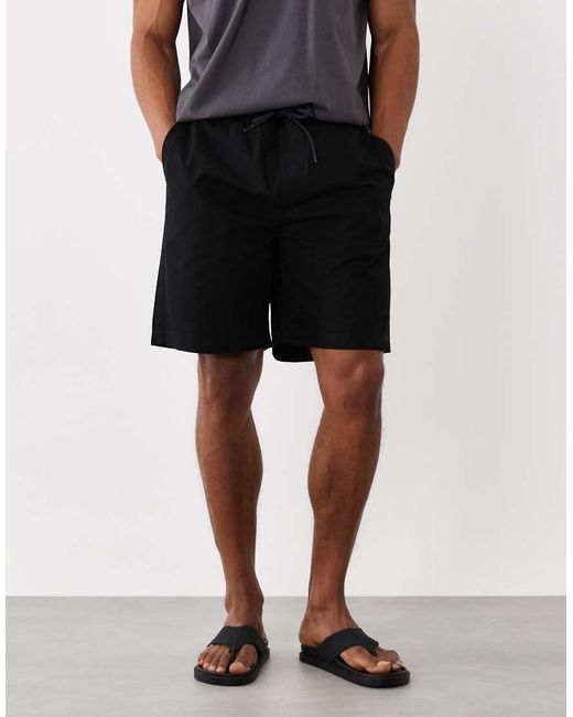 Jack & Jones Black Drawstring Chino Shorts for men