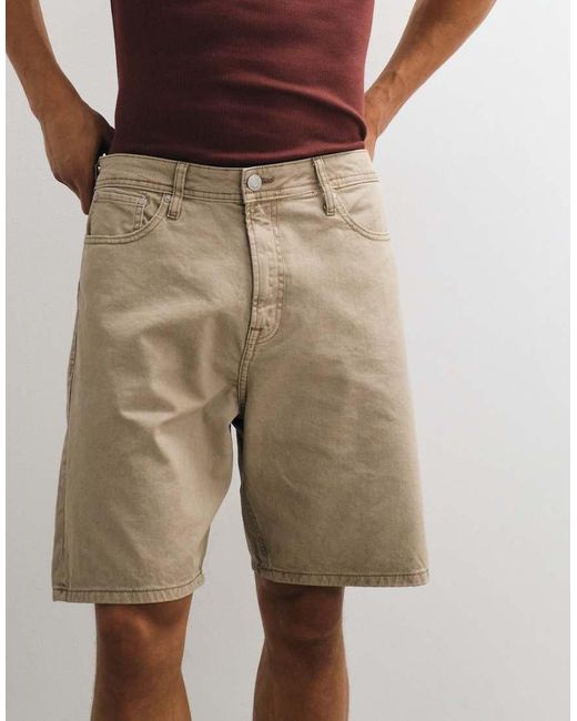 Jack & Jones Natural Tony Loose Denim Shorts for men