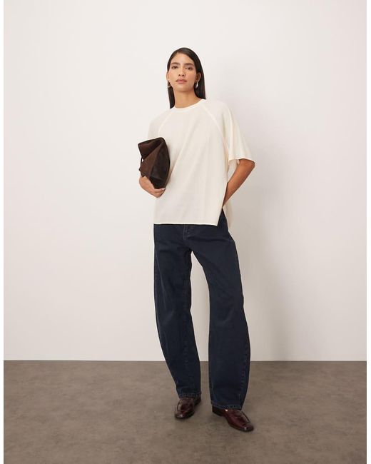 ARRANGE Natural Hybrid Textured Raglan Tee
