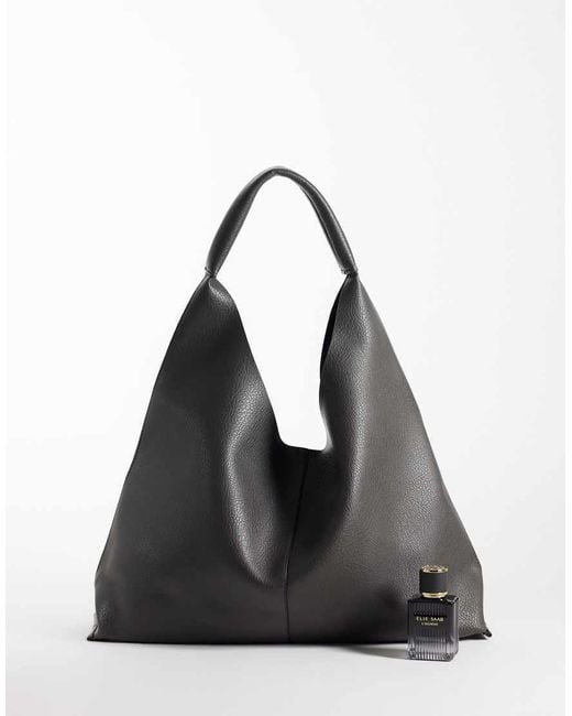 ASOS Black Slouchy Oversized Tote Bag for men