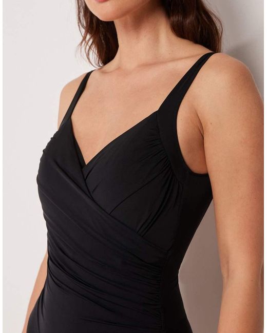 Calzedonia Black Swimsuit Elegant Draping