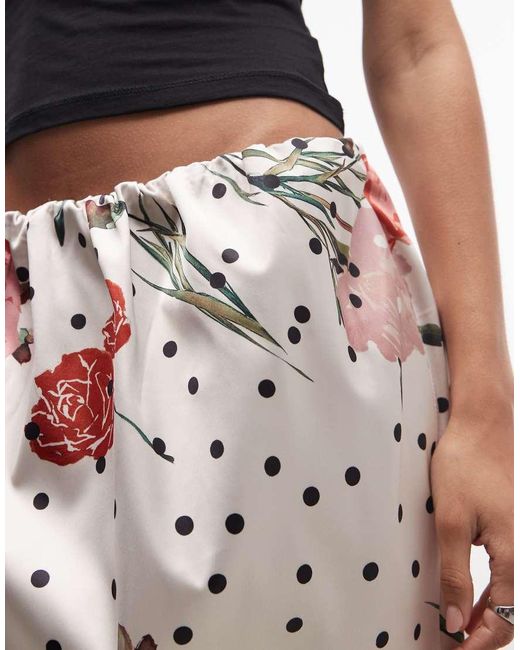 ASOS White Satin Structured Mini Skirt