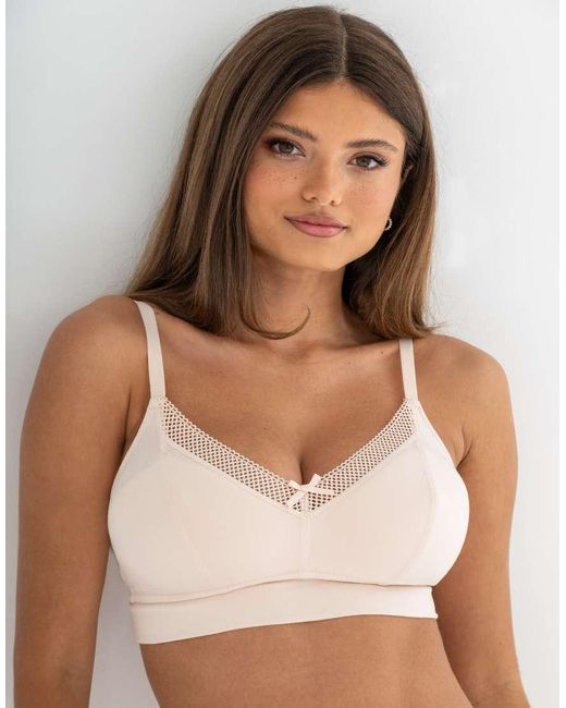 Pour Moi White Love To Lounge Cotton Non-Wired Bra