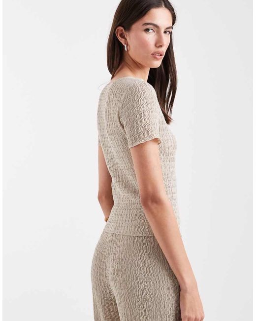 ONLY Natural Textured Top Co-ord