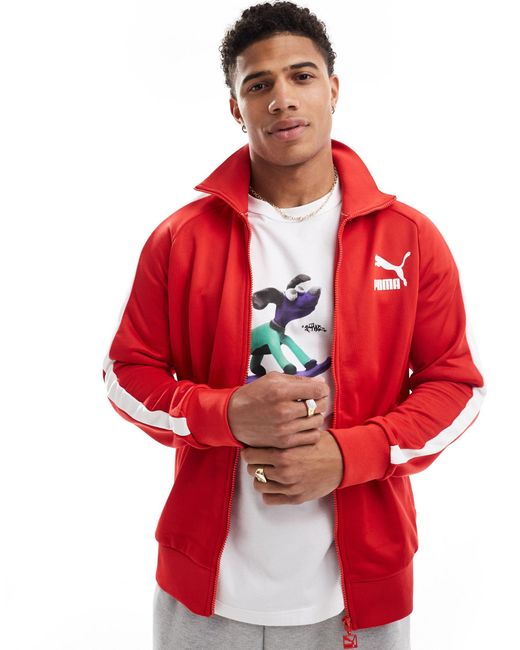PUMA Red Iconic T7 Track Jacket for men