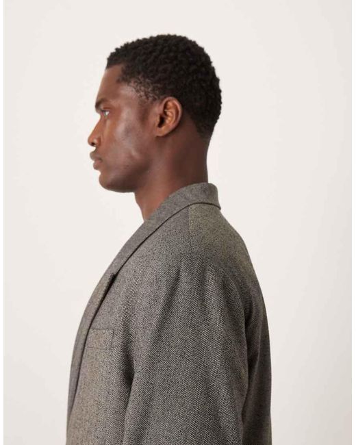 ASOS Gray Extreme Oversized Suit Jacket for men