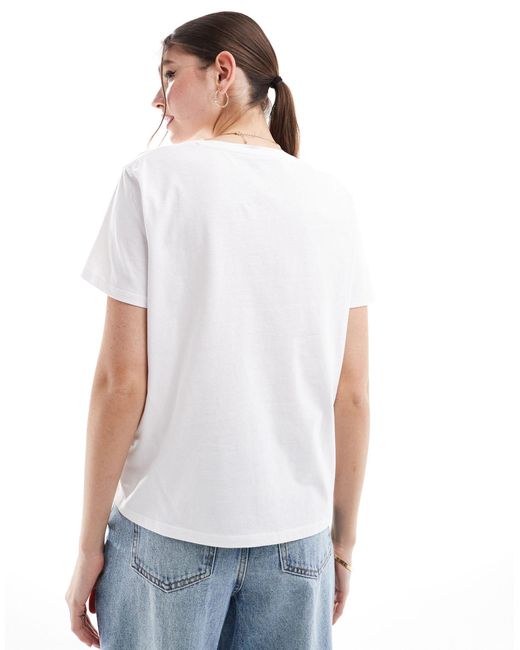 Pimkie White V Neck T-shirt