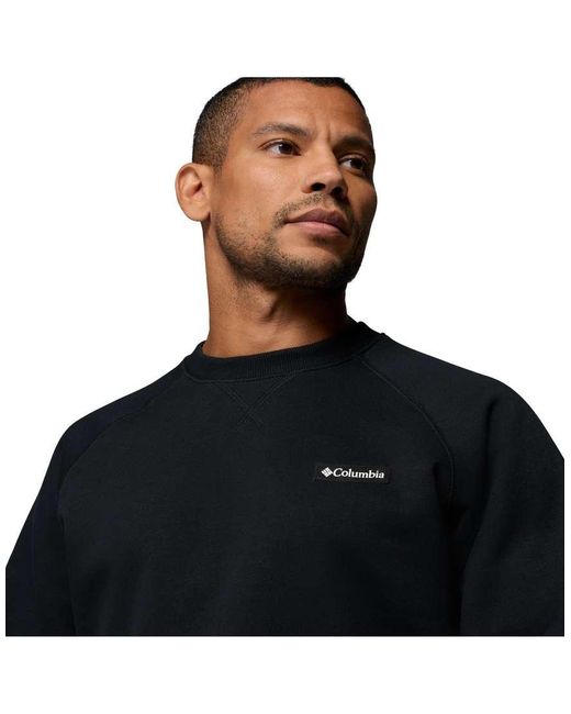 Columbia Black Dry Creek Heavyweight Crew for men