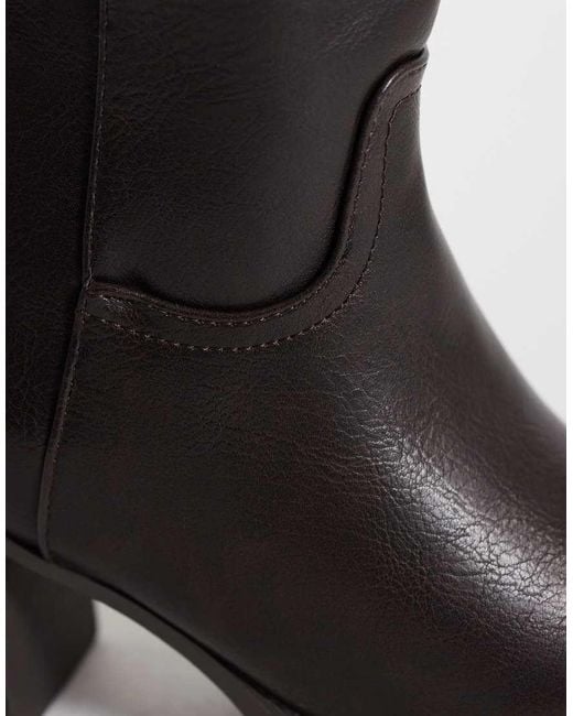 SEQWL Black Byron Pull On Knee Boots