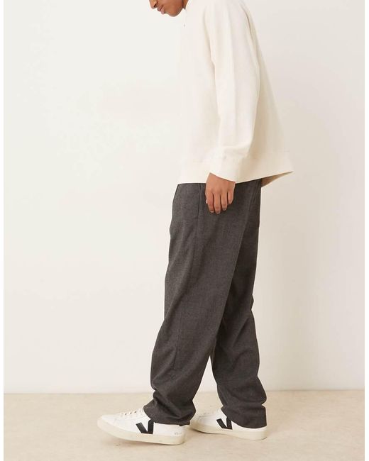 Mango Gray Pleat Front Tailored Trouser for men