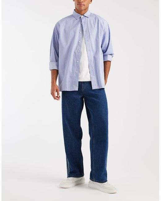 Adidas Originals Blue Firebird Loose Fit Jeans for men