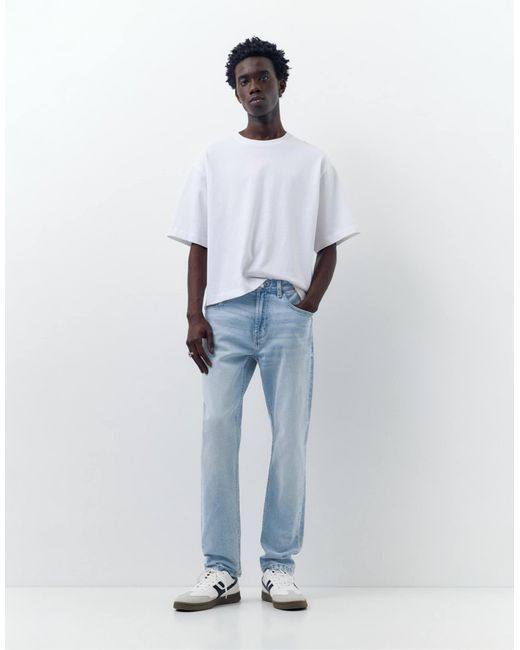 Jean slim - indigo pâle Pull&Bear pour homme en coloris Blue