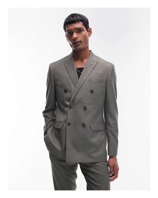 Topman Gray Skinny Suit Jacket for men