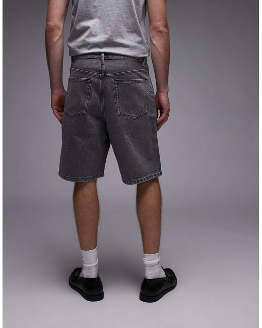 ARKET Gray Mid Waist Regular Fit Denim Shorts for men