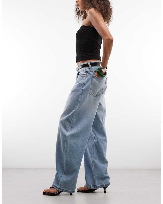 Abrand Jeans Blue 95 Barrel Jean With Contrast Stitch