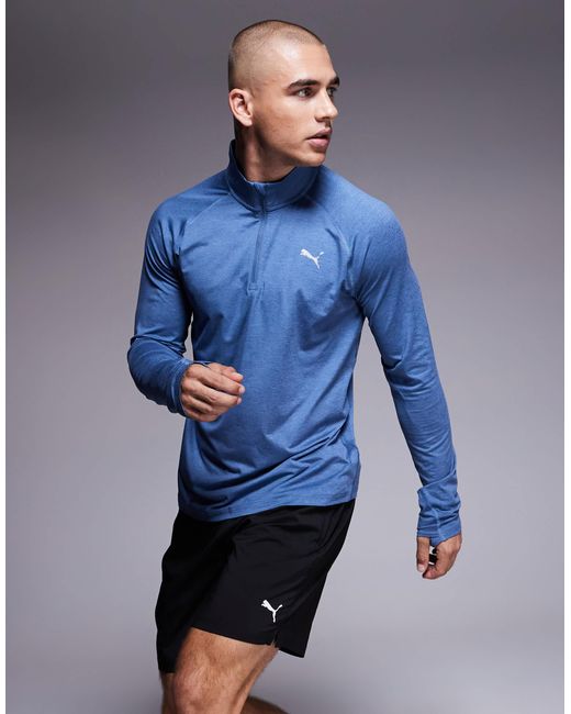 PUMA Blue Run Velocity Cloudspun 1/4 Zip Top for men