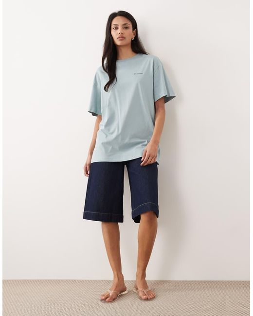 Columbia Blue Rolling Bend Graphic Oversized T-shirt