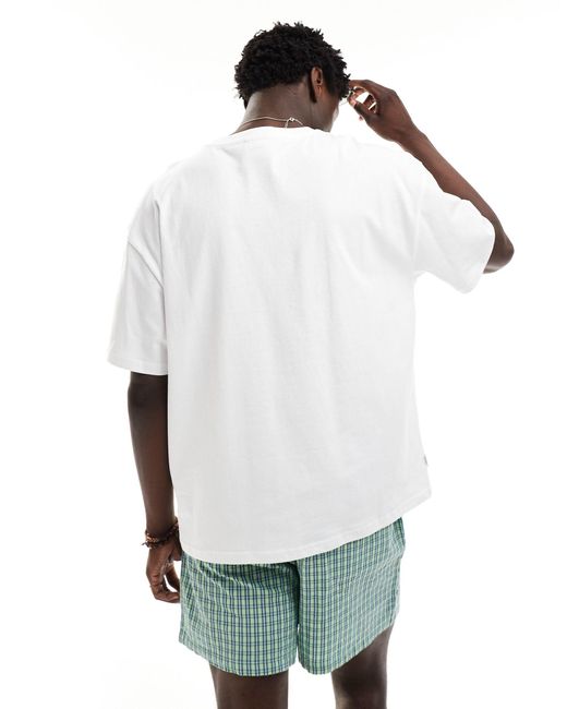 Parlez White Graft Oversized Front Print T-shirt for men