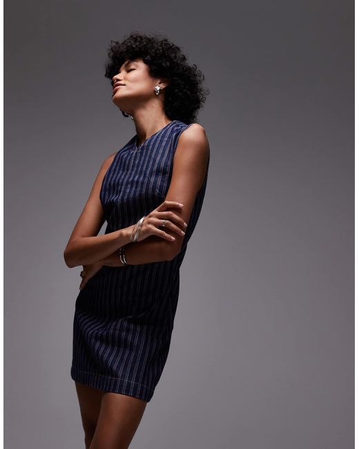 TOPSHOP Blue – mini-jeanskleid
